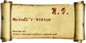 Molnár Viktor névjegykártya